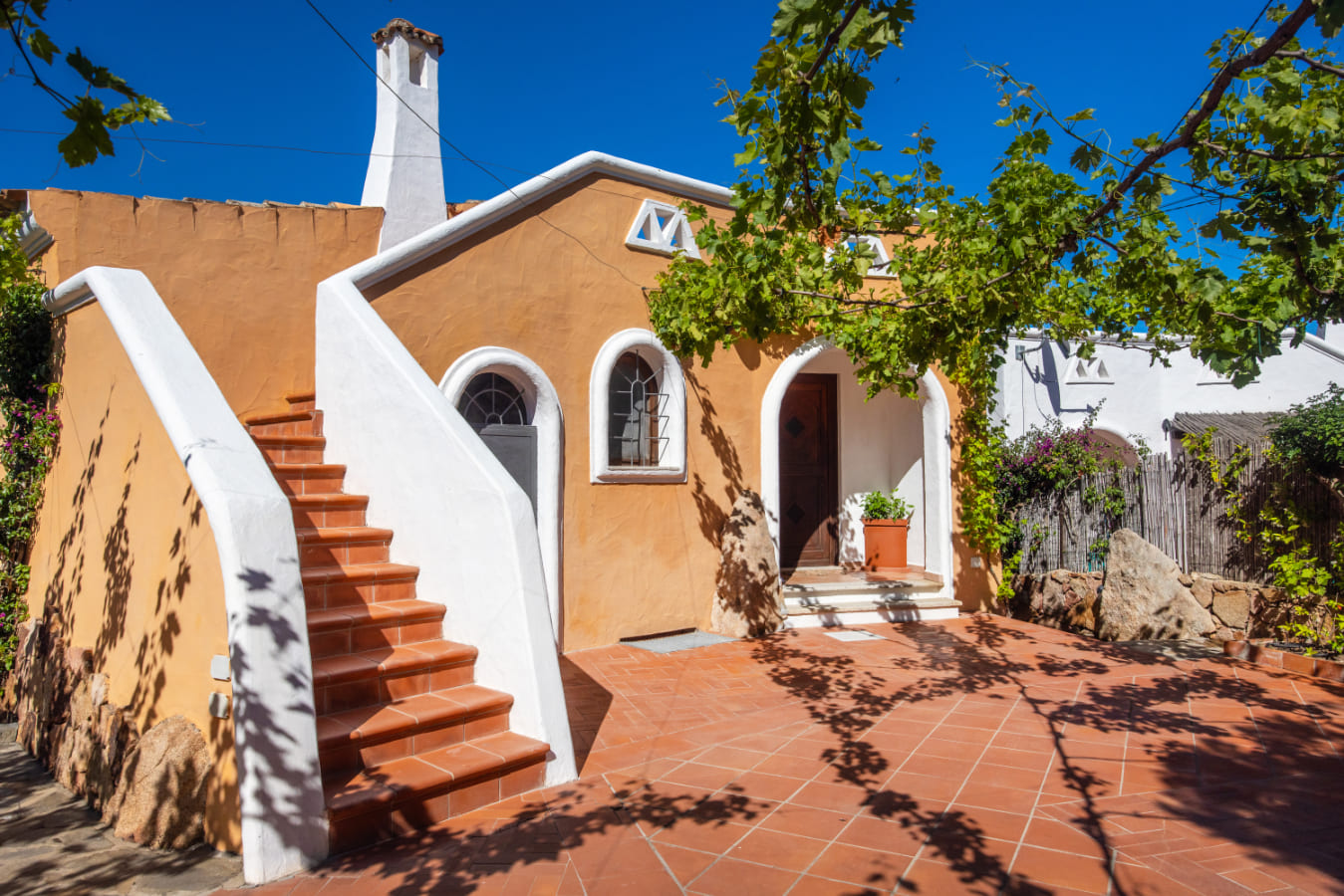 Exterior entrance of the villa